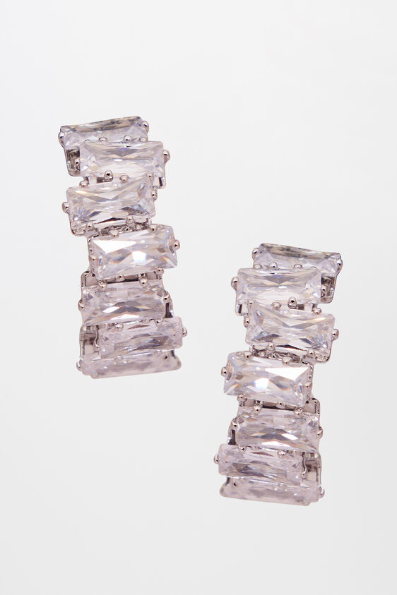Silver Brass Earring, , image 1