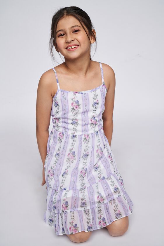 4 - White Floral Flared Dress, image 4