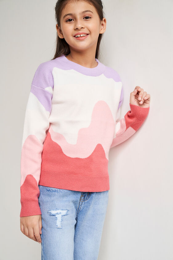 Multi Color Abstract High Neck Top, Multi Color, image 2