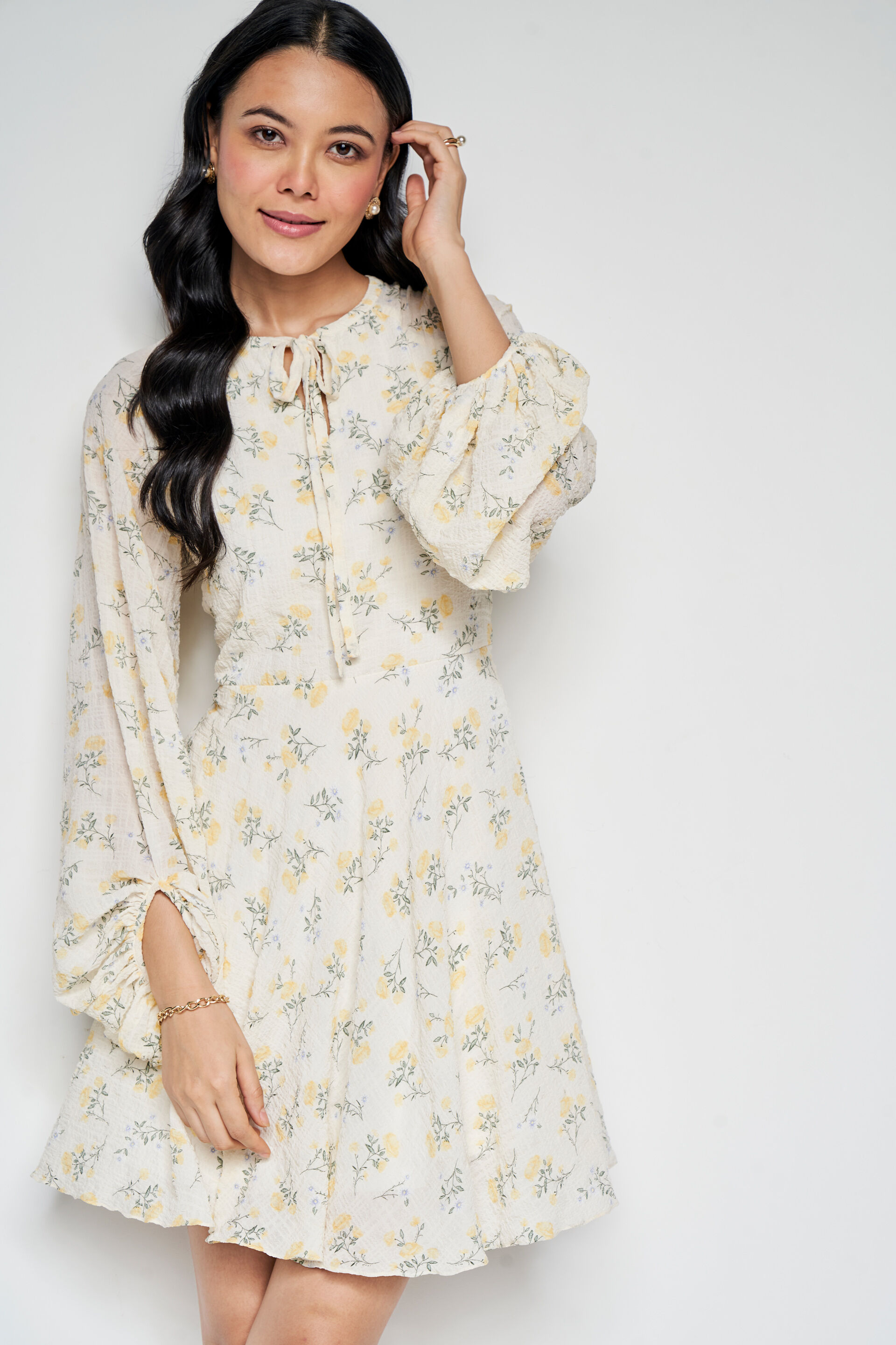 All About Drama Dress, Cream, image 2