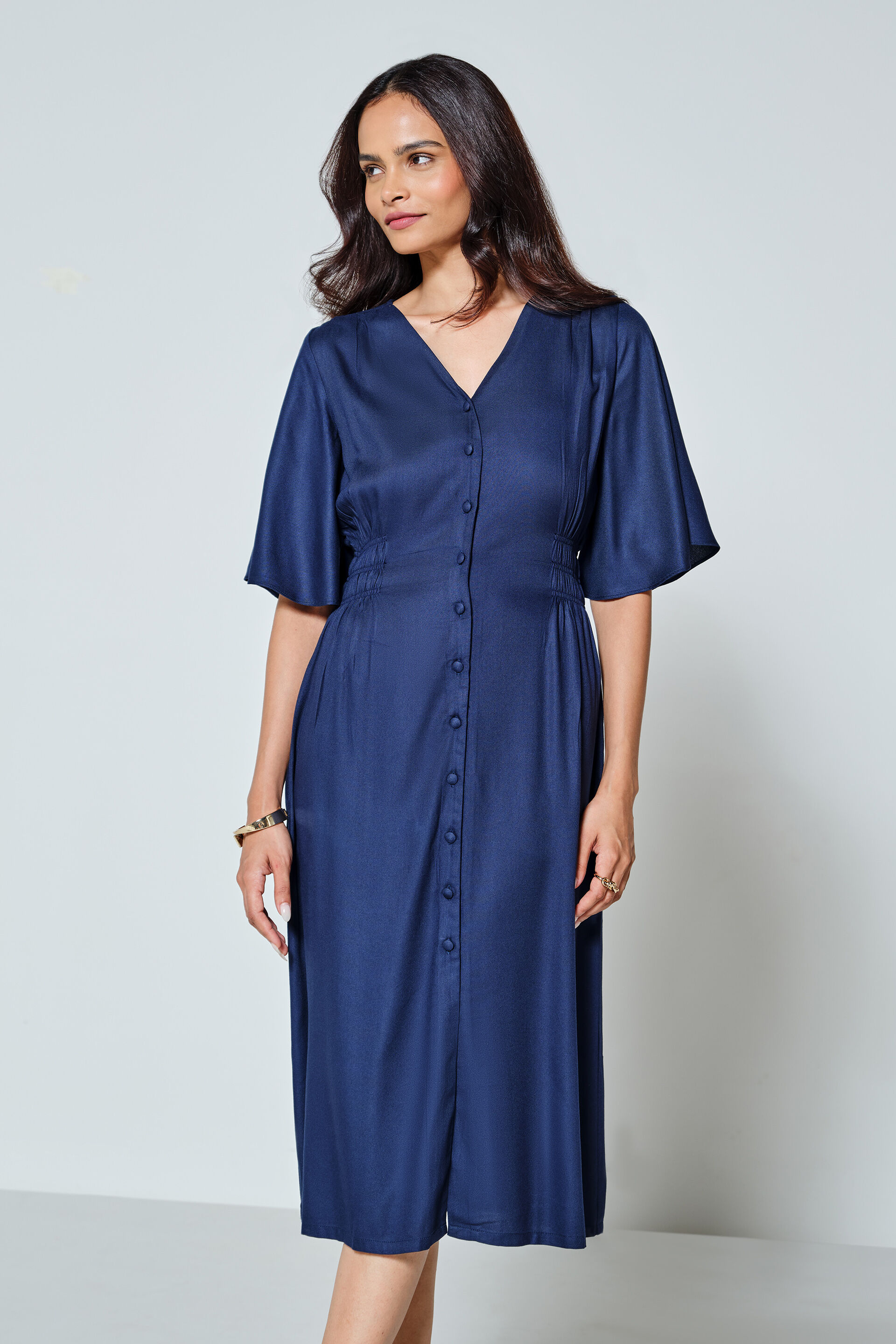 Nysa Sold Dress, Navy, image 2