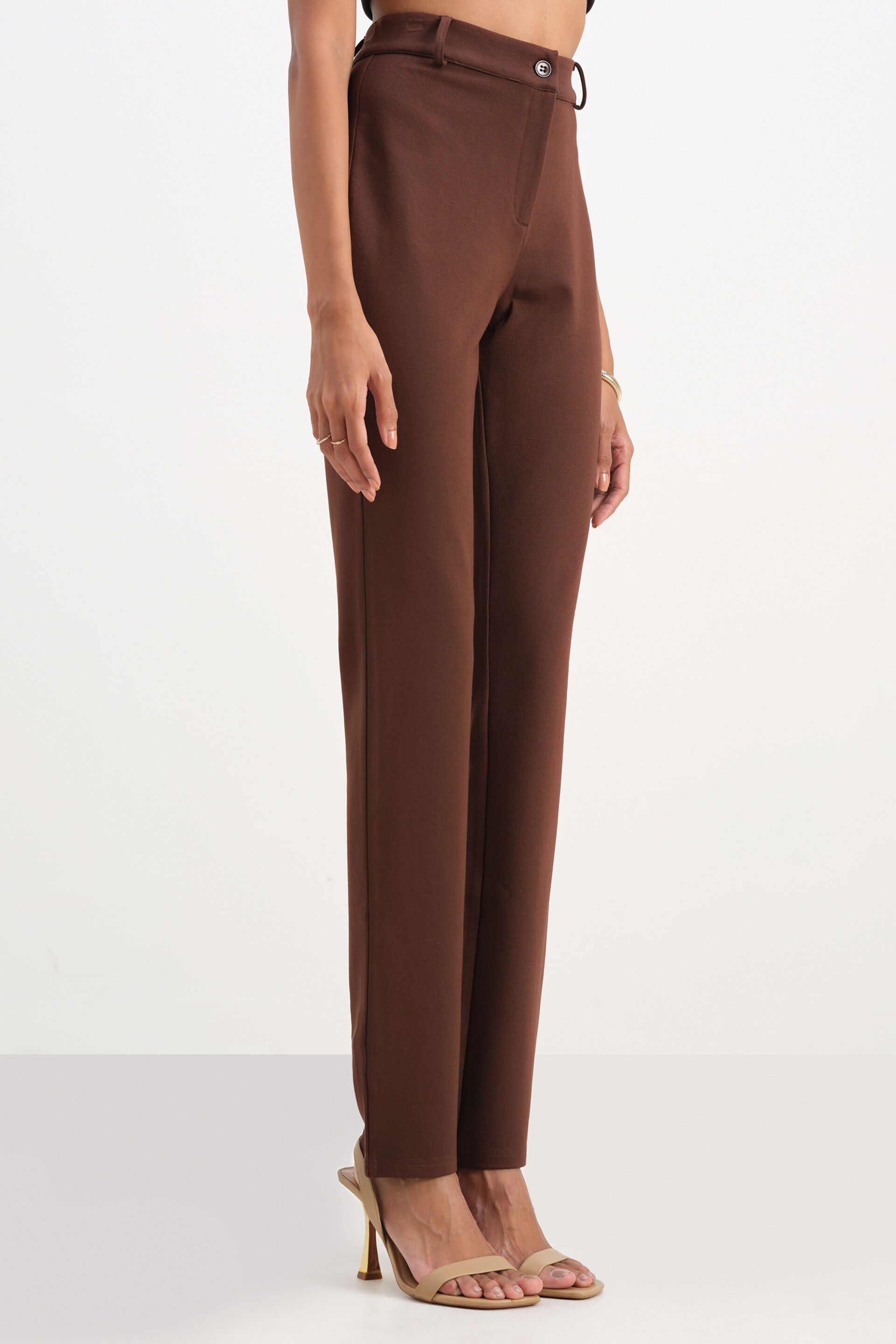 Khaki Brown Trousers, Brown, image 2