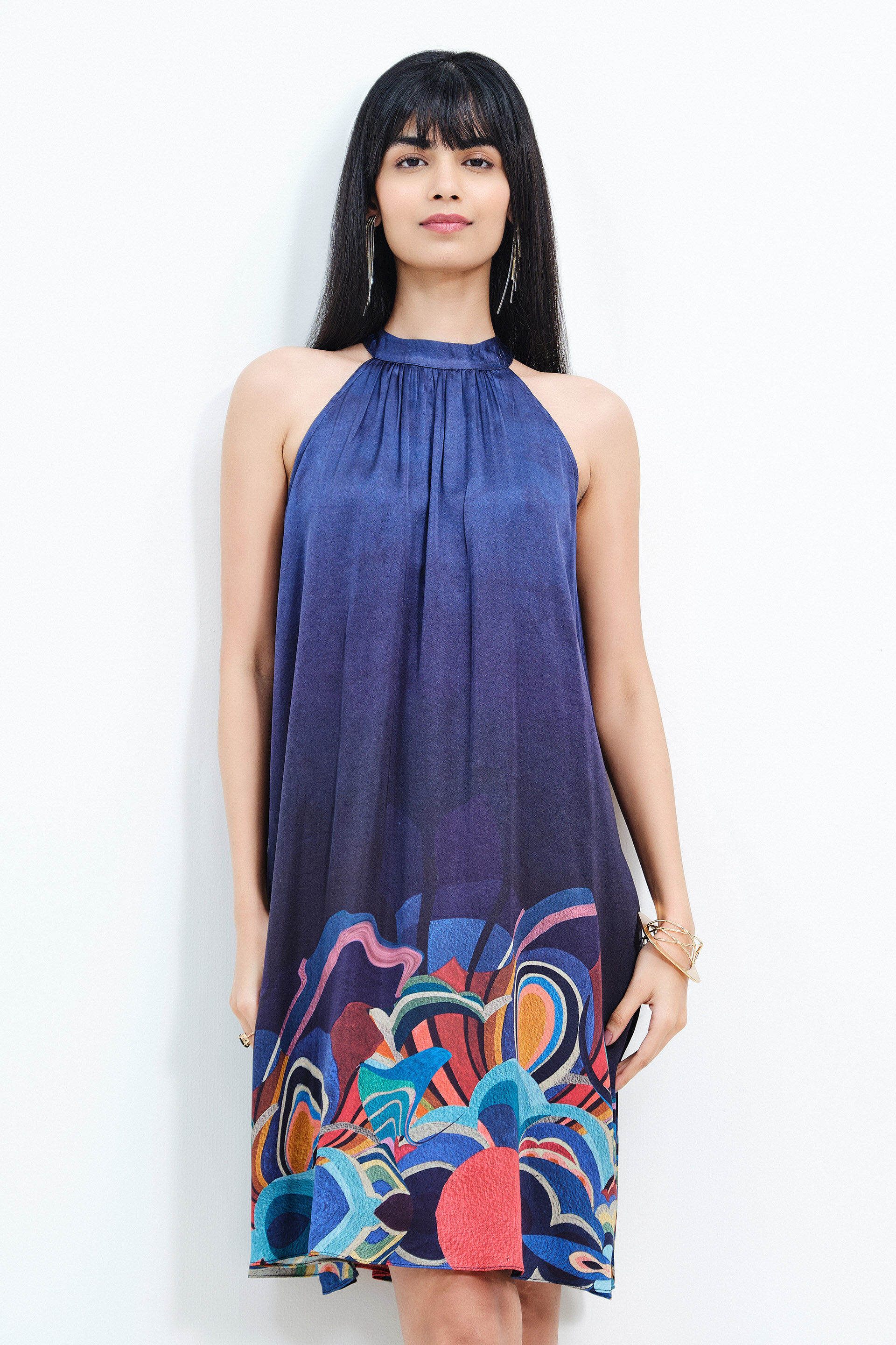 Navy Modal Dress, Navy, image 2