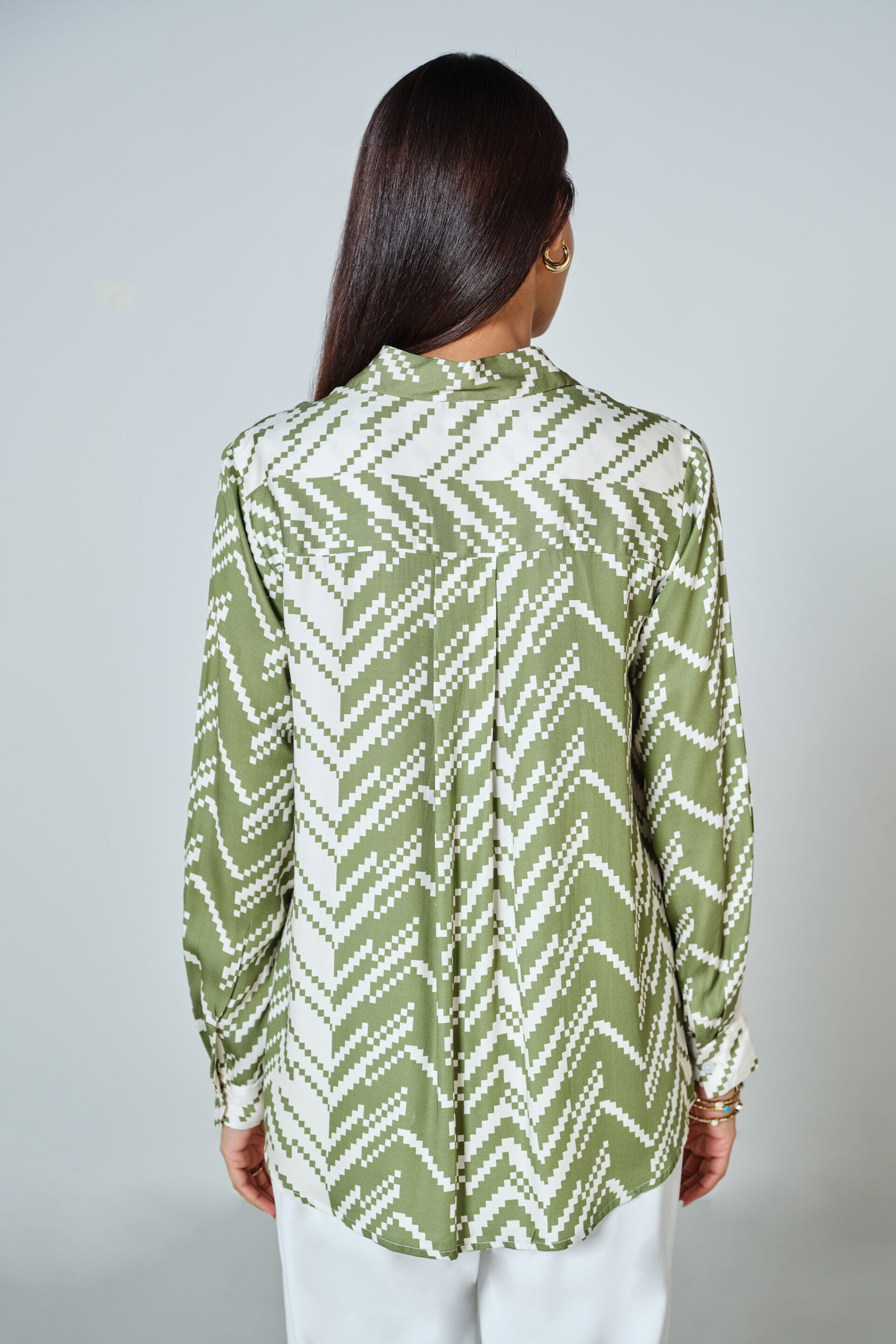 Graphic Grove Modal Top, Green, image 5