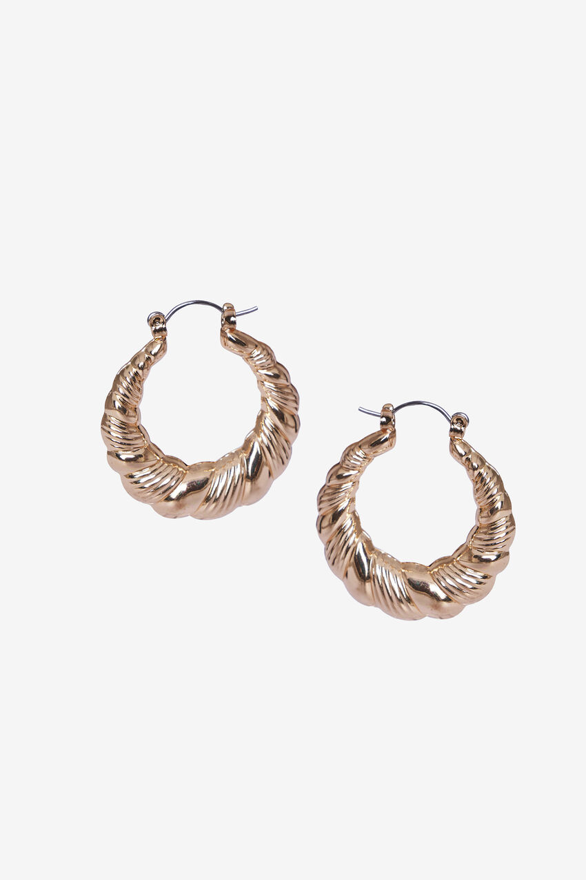 String of Twists Hoop Earrings