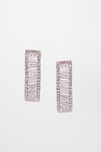 Silver Brass Earring, , image 1