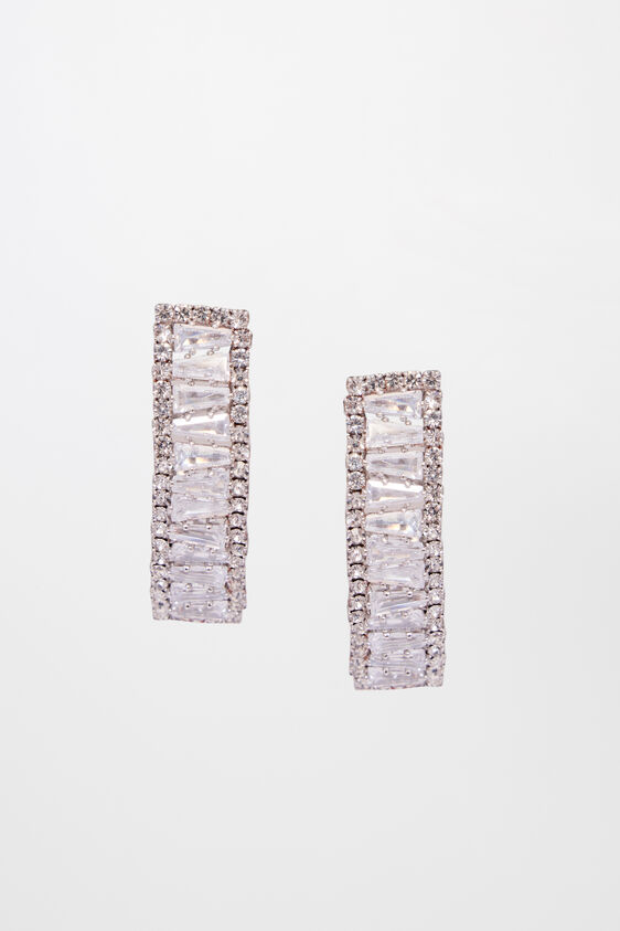Silver Brass Earring, , image 1