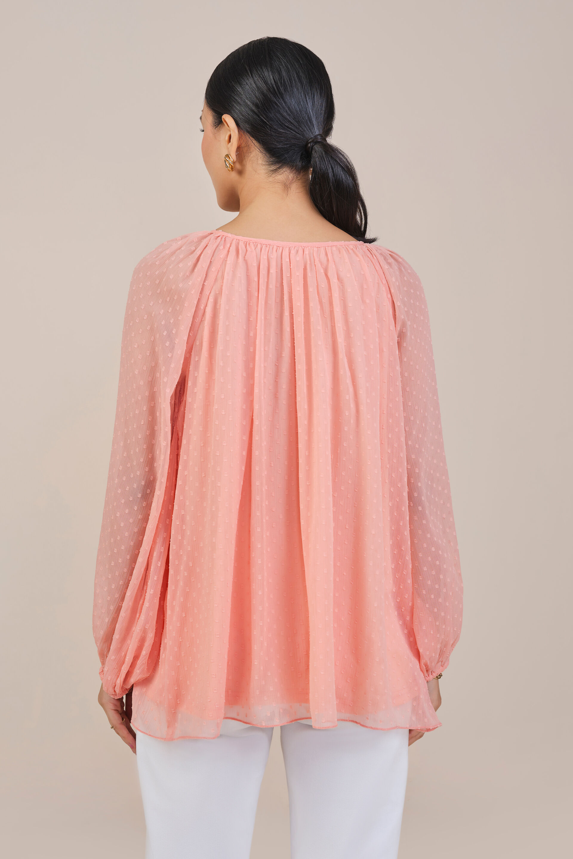 Peach Blossoms Top, Peach, image 6