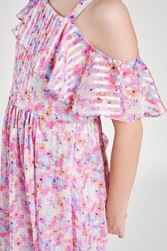 7 - Multi Color Floral Printed Fit And Flare Dress, image 7