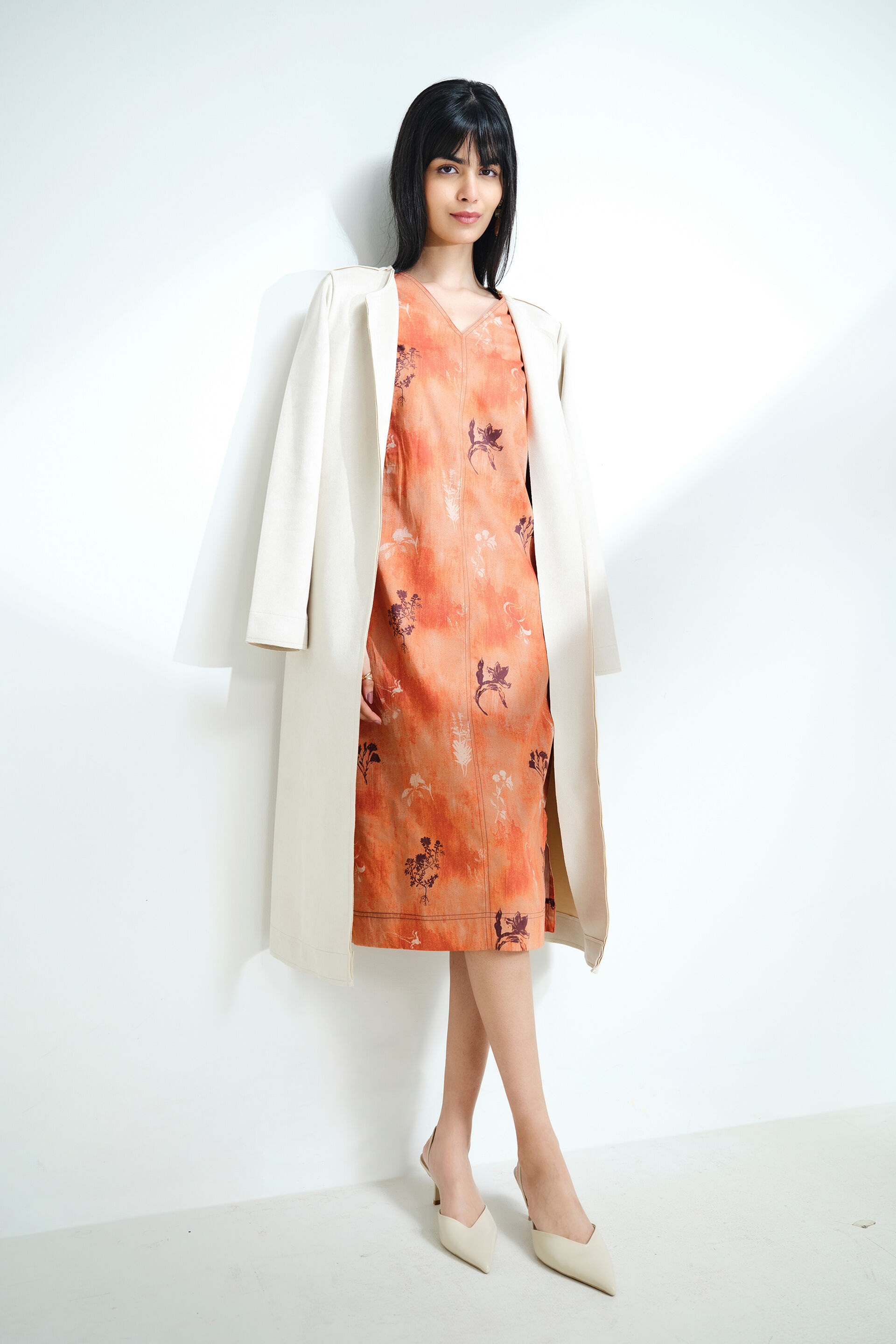 Sunset Story Dress, Orange, image 2