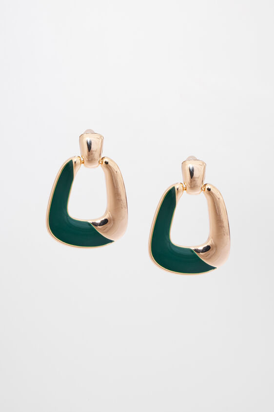 Green Brass Earring, , image 1