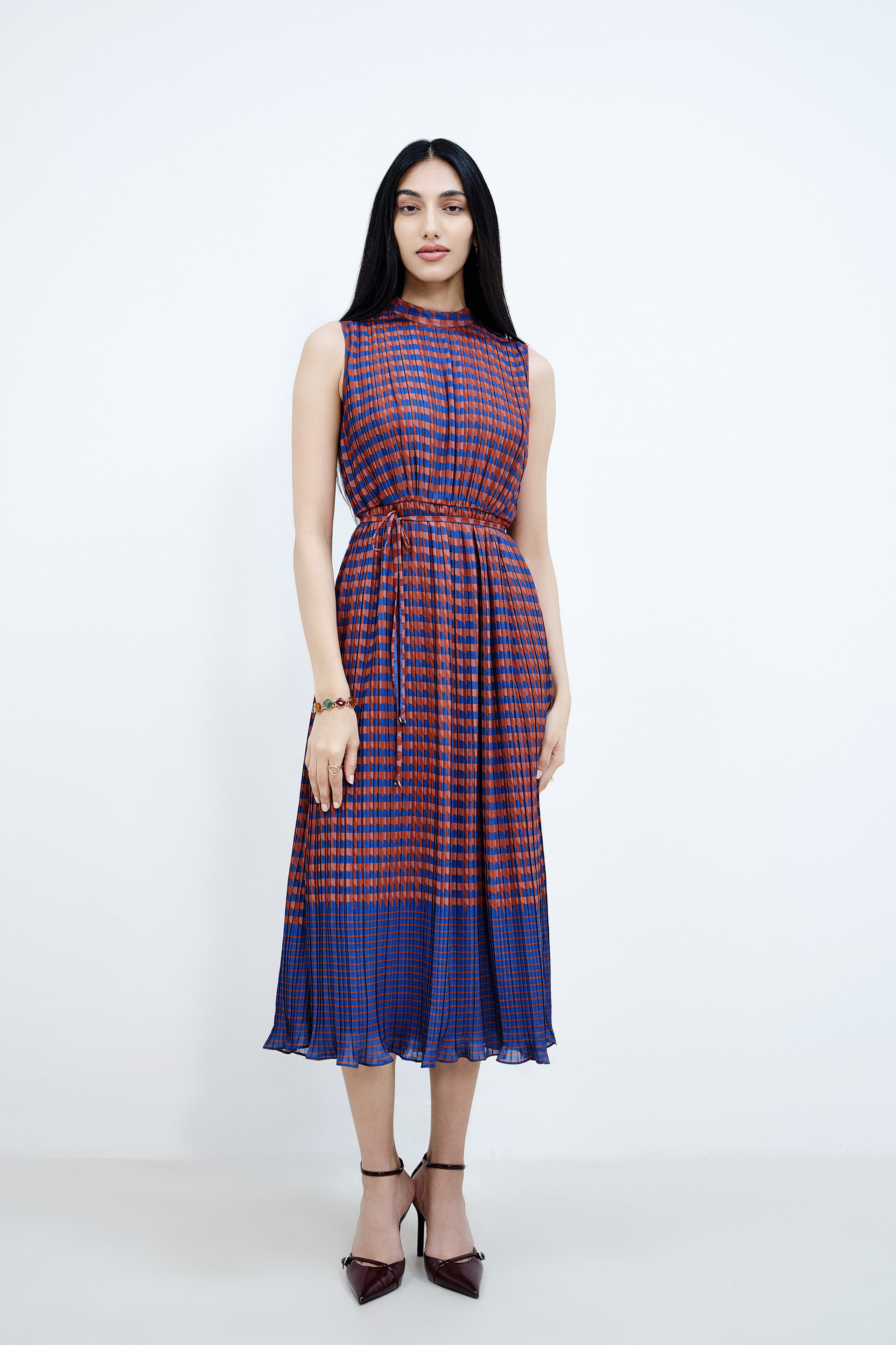 Geometry All Over Dress, Red, image 2