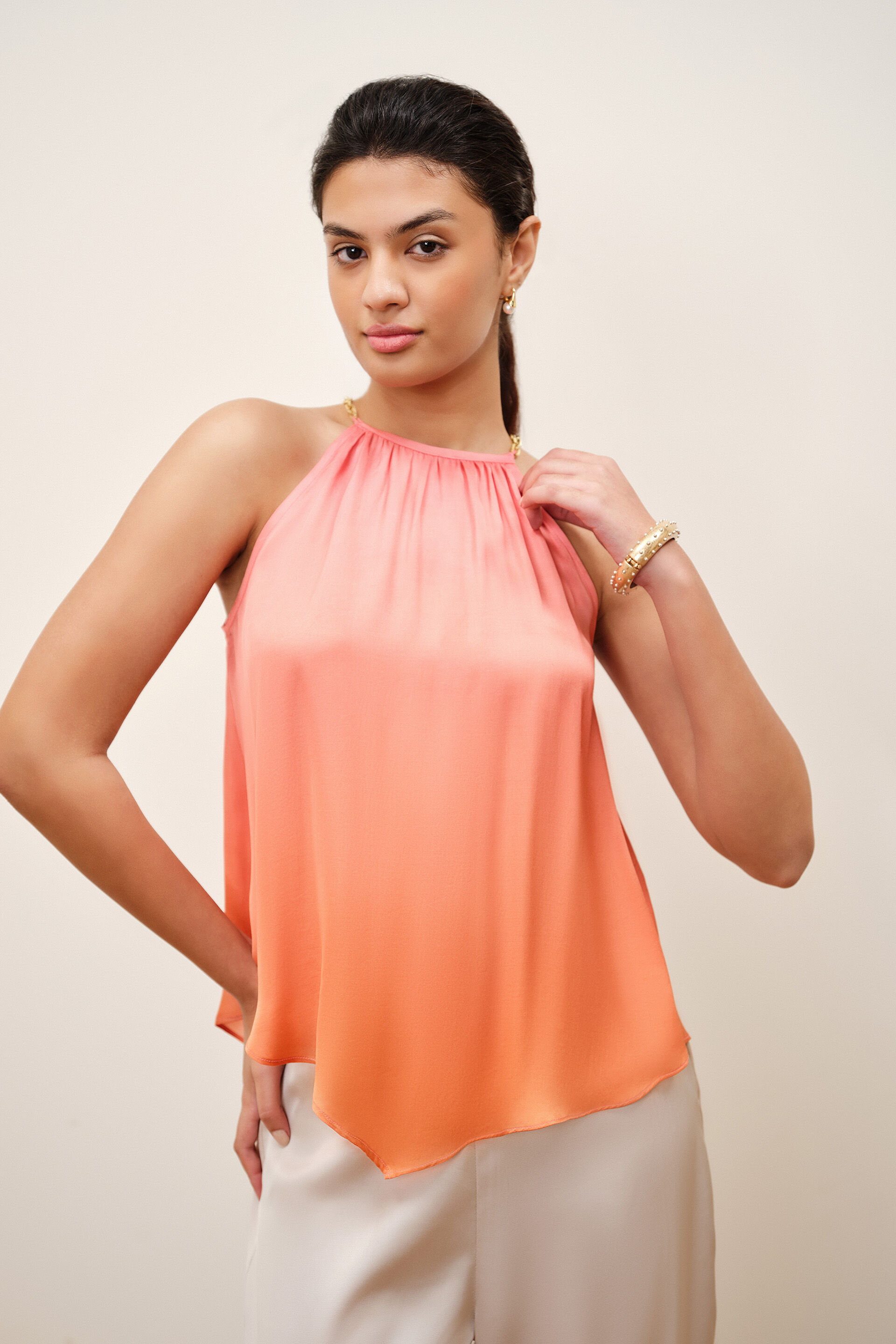 Peachy Pink Modal Top, Pink, image 1