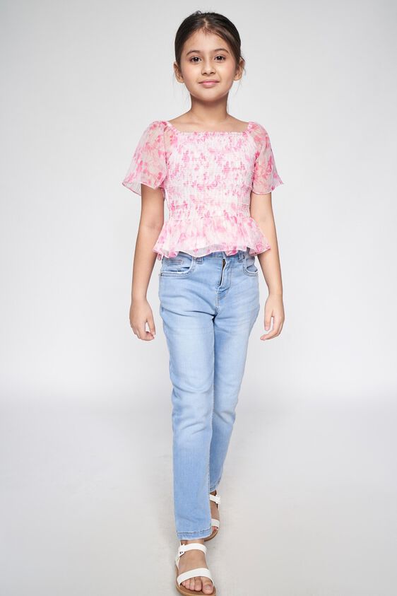 5 - Pink Floral Fit and Flare Top, image 5