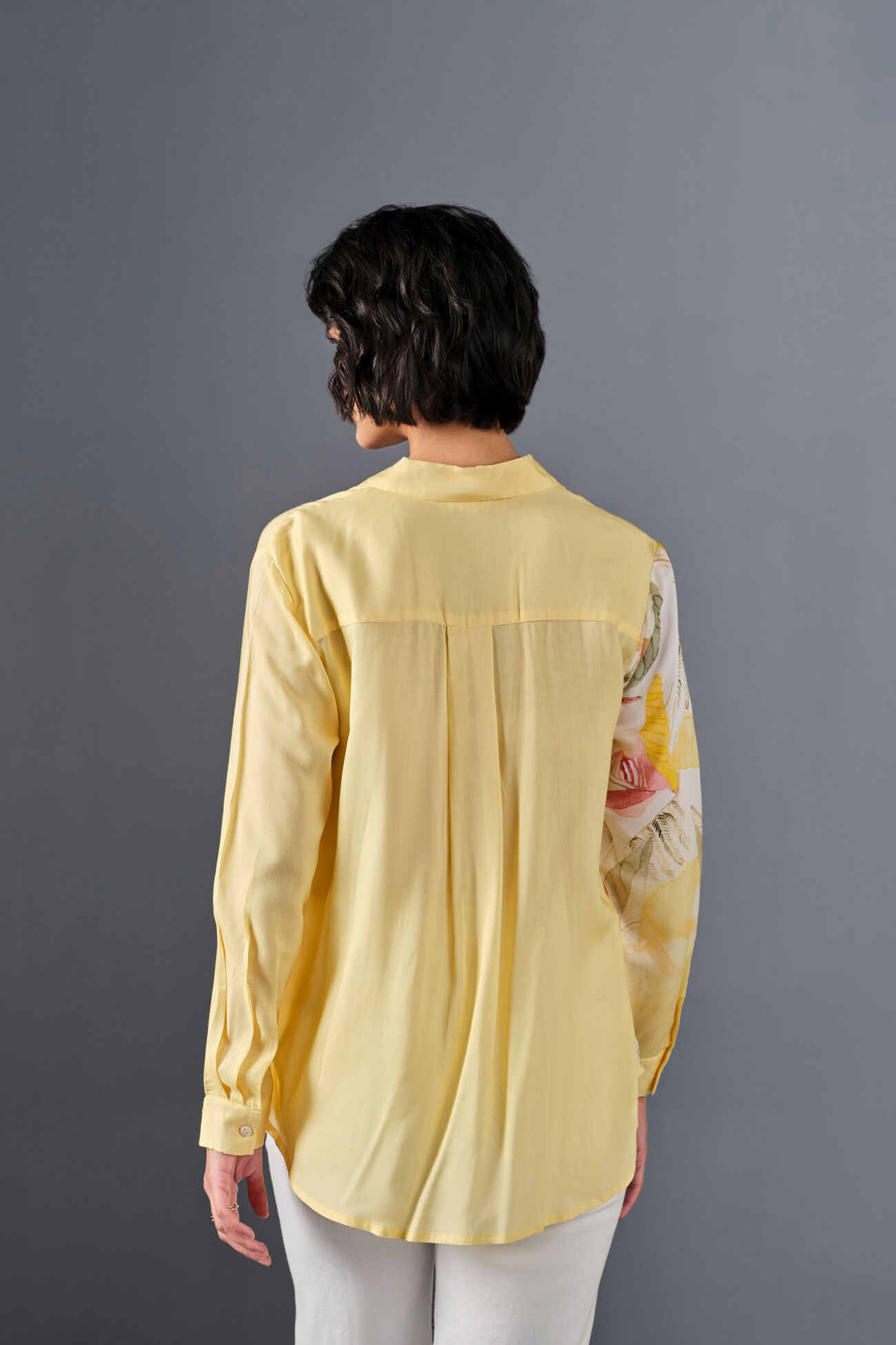 Summer Garden Modal Shirt, Yellow, image 5