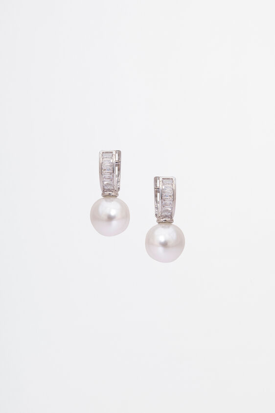 Off White Brass Earring, , image 1