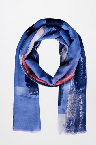 Blue Viscose Scarf, , image 1