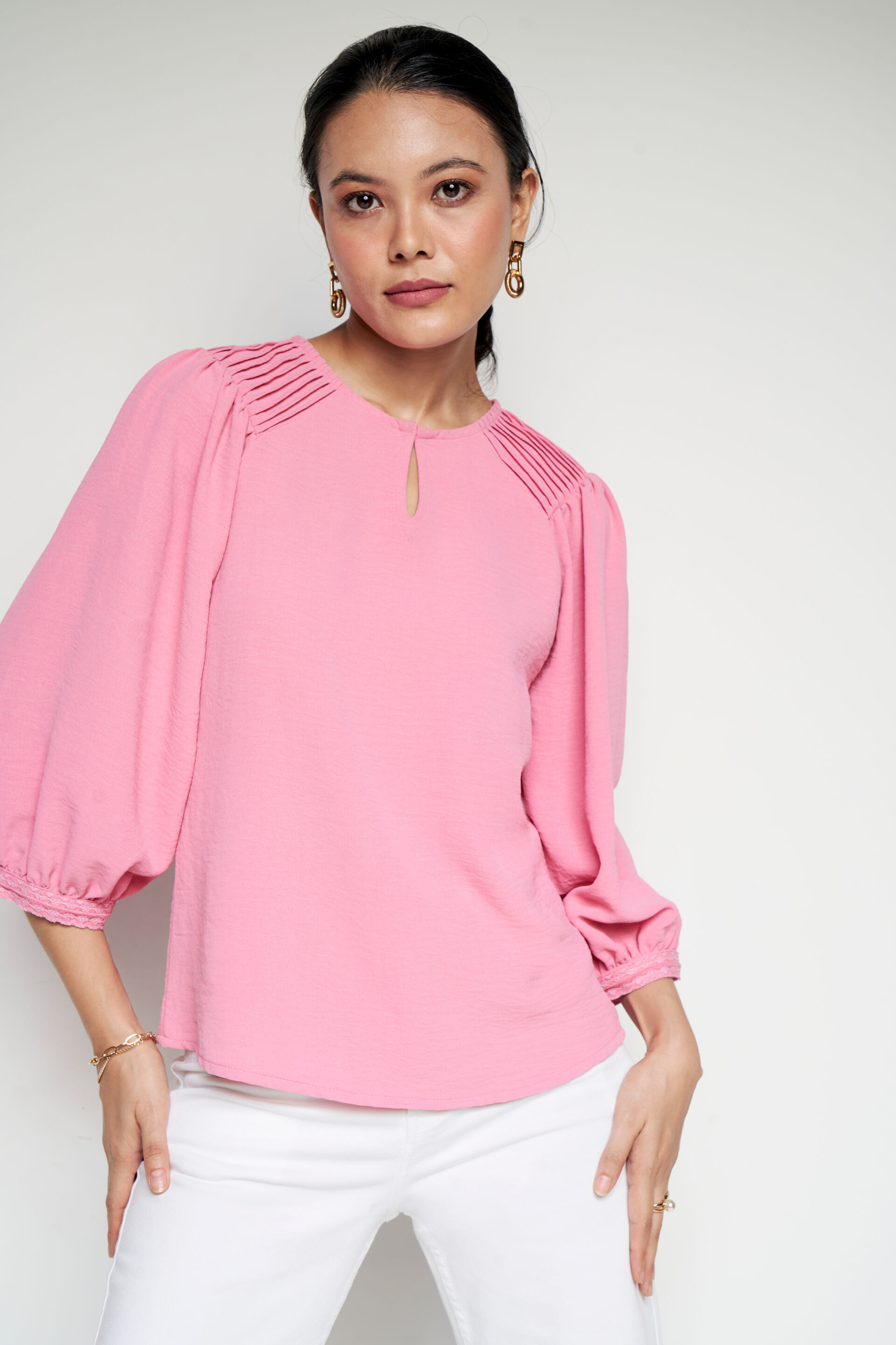Blushing Shift Top, Pink, image 1