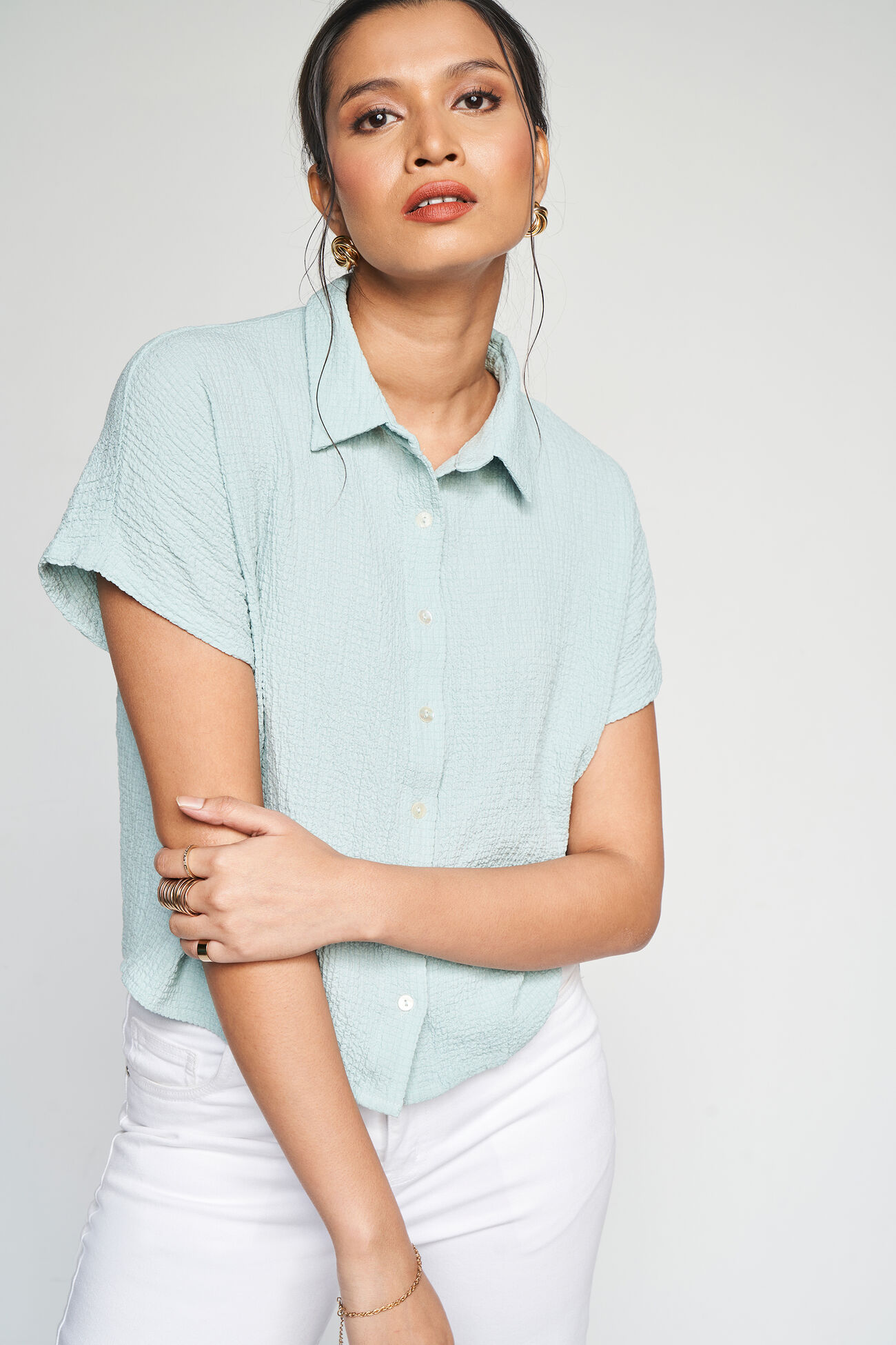 Everyday Essential Shirt, Mint, image 1