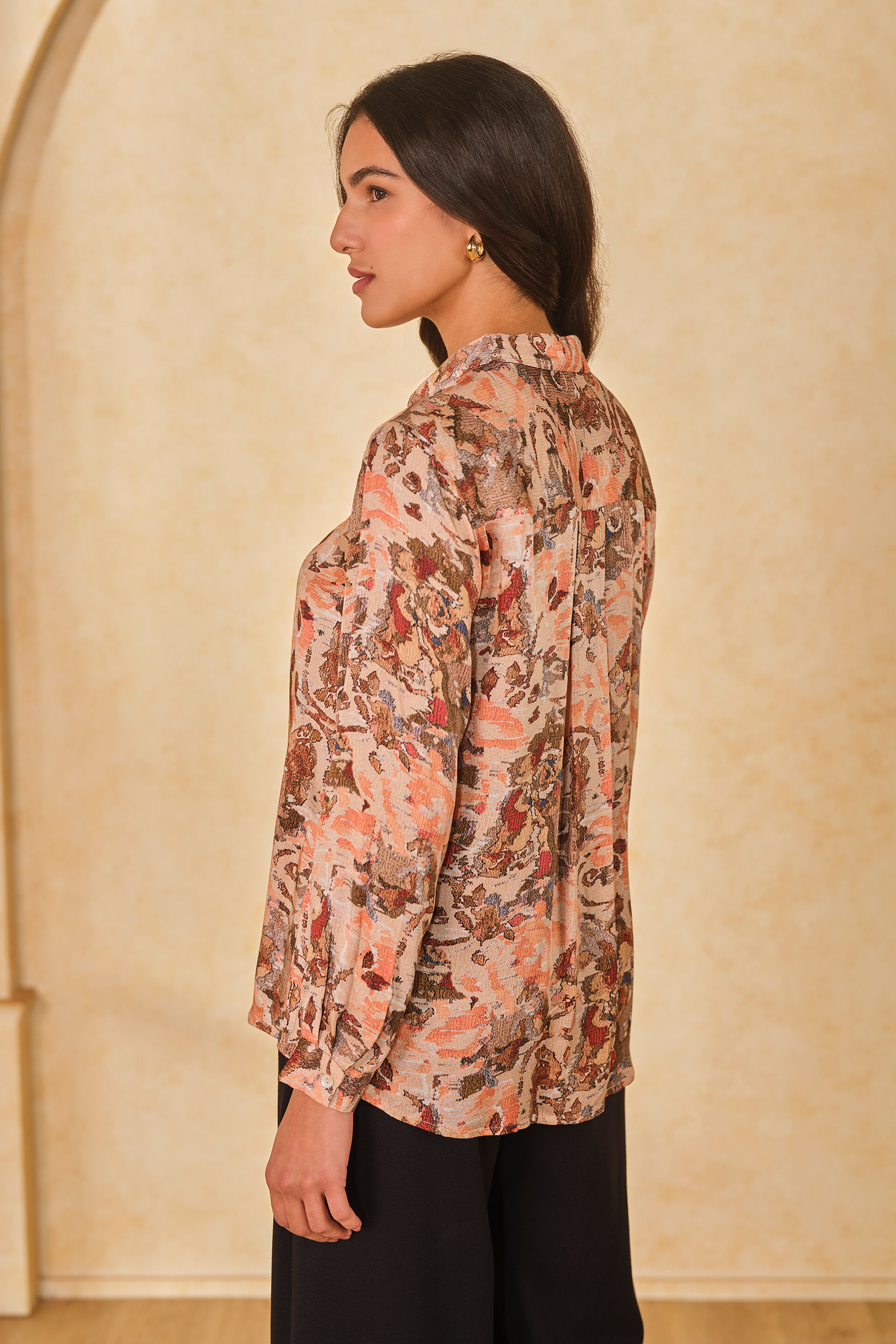 Golden Symphony Viscose Shirt, Multi Color, image 6