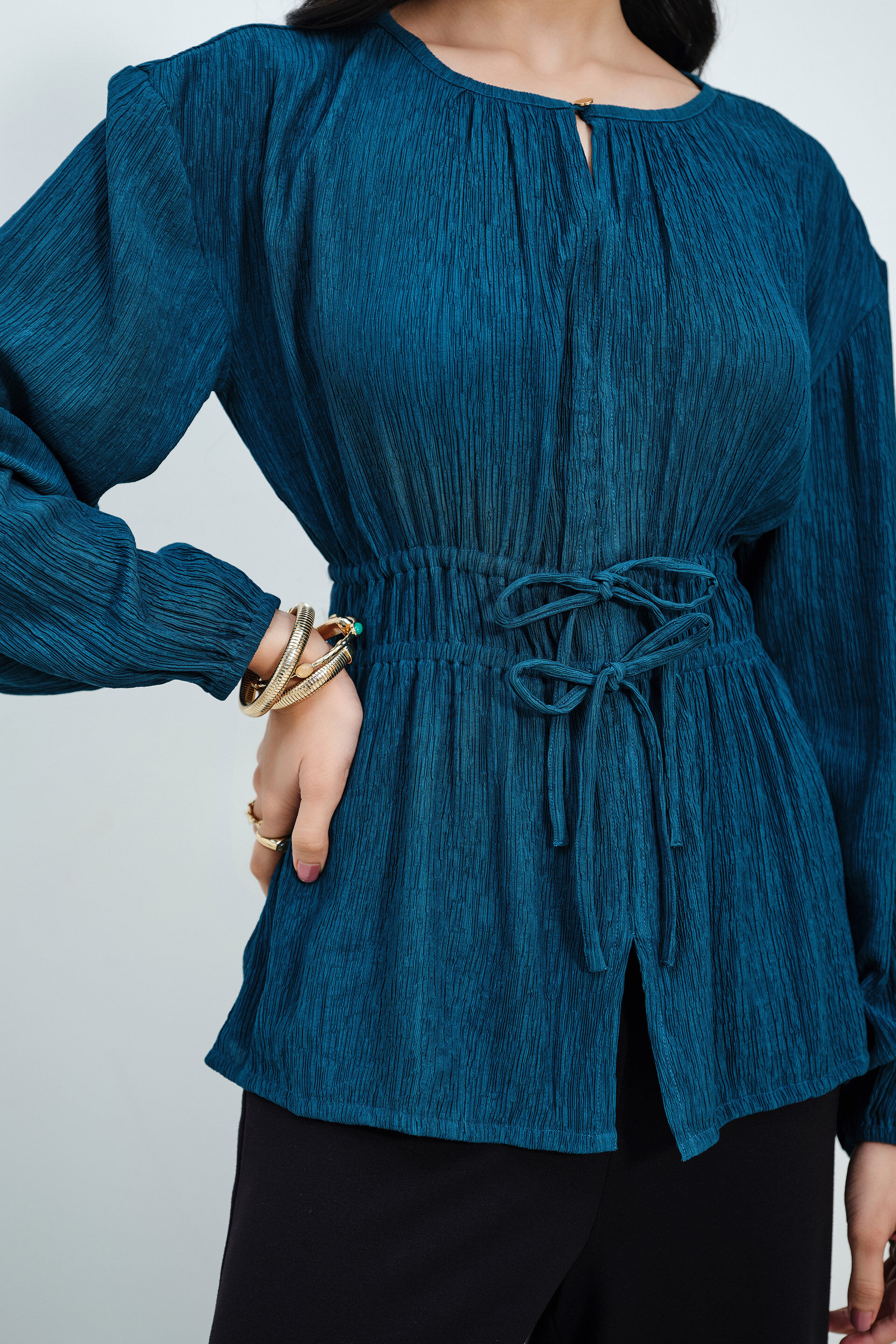 Twinkle Teal Top, Teal, image 4