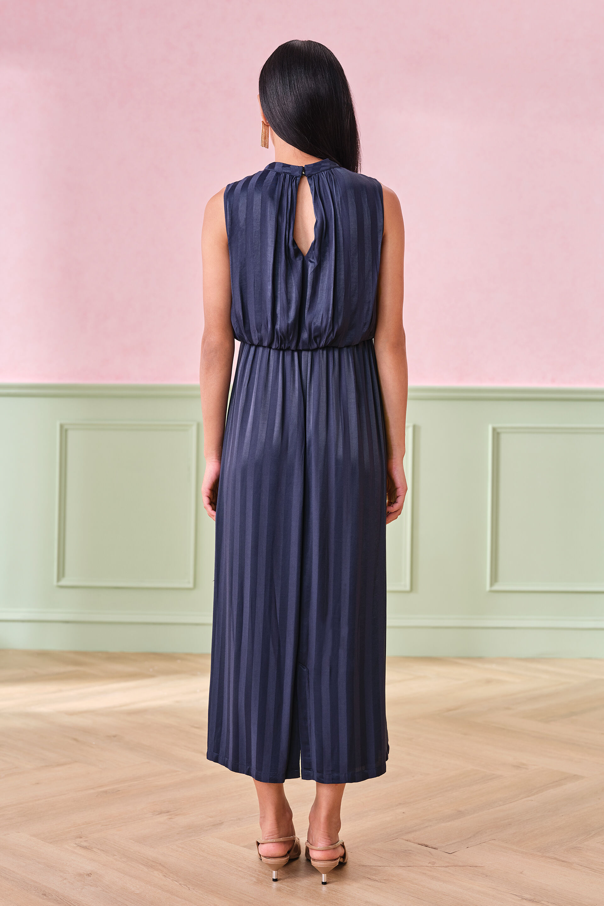 Nocturne Hues Rayon Blend Dress, Navy, image 5