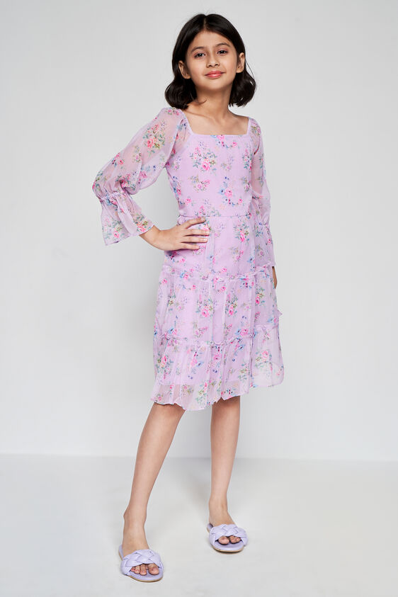 Purple Floral Love Dress, Purple, image 2