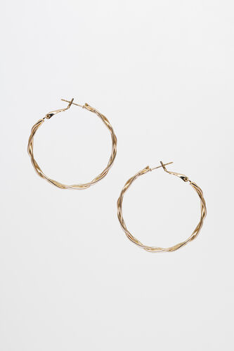 Gold Brass Earring, , image 2