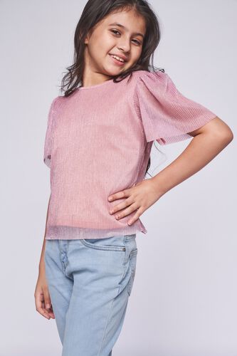 1 - Lilac Self Design Straight Top, image 1