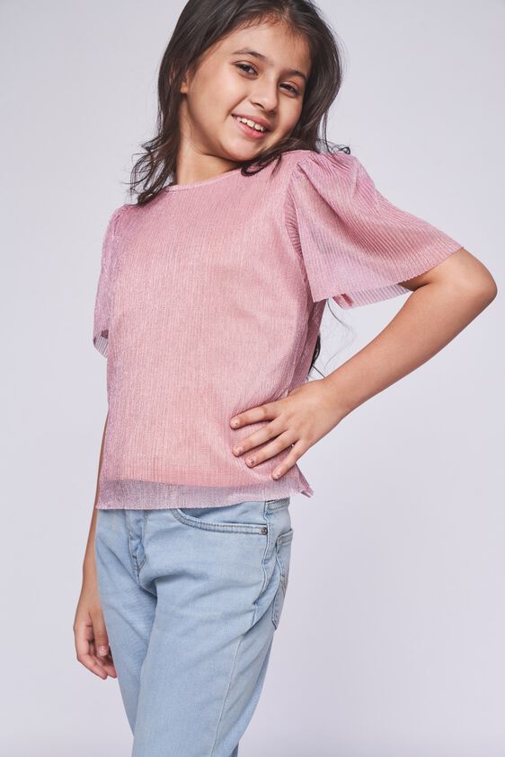 1 - Lilac Self Design Straight Top, image 1