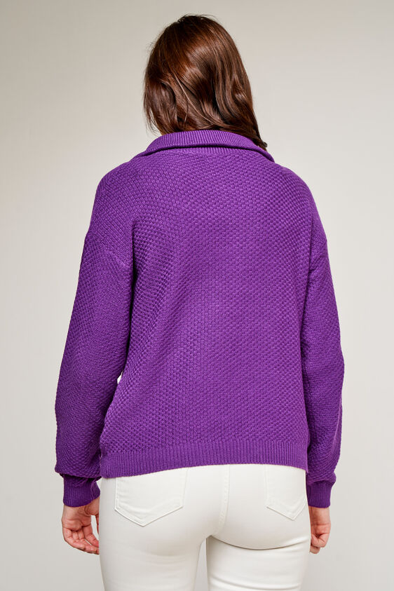 Purple Self Design Straight Top, Purple, image 5