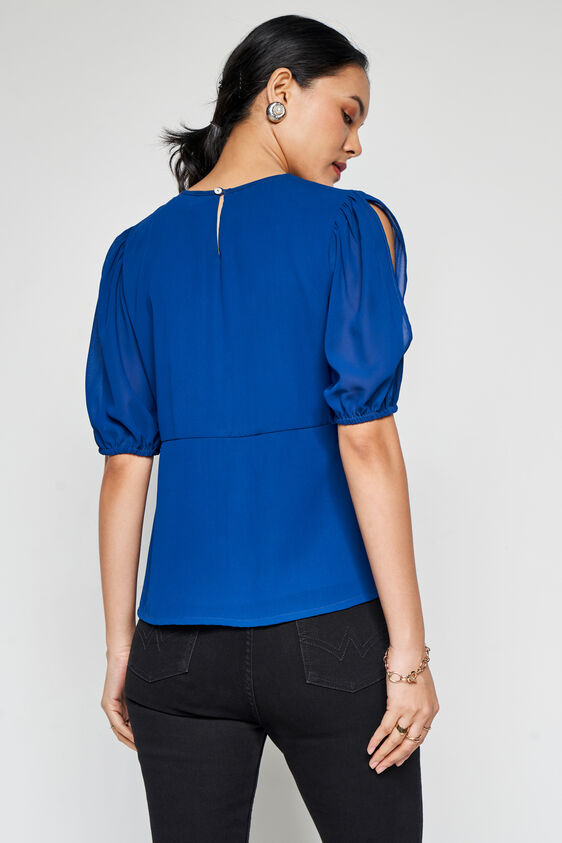 All I Sea Peplum Top, Blue, image 4