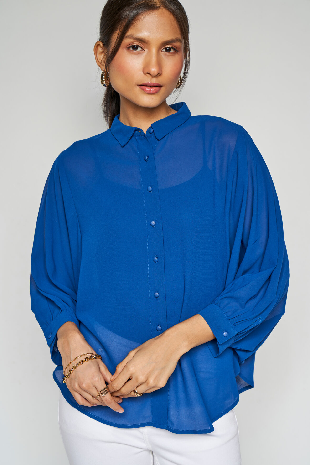 Sheer Bliss Top, Blue, image 1