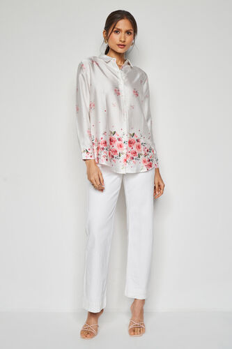Floral Kaleidoscope Top, White, image 3