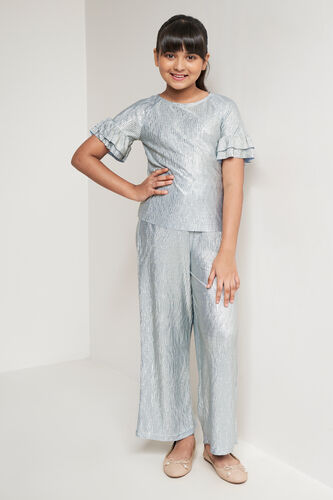 Powder Blue Solid Straight Suit, Powder Blue, image 1