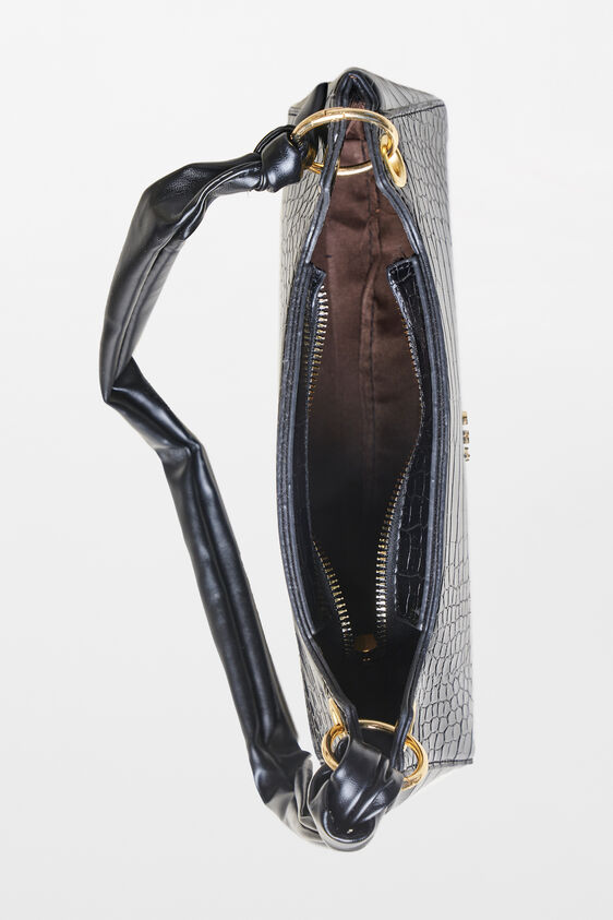 Black Polyurethane Ladies Purse L, , image 4
