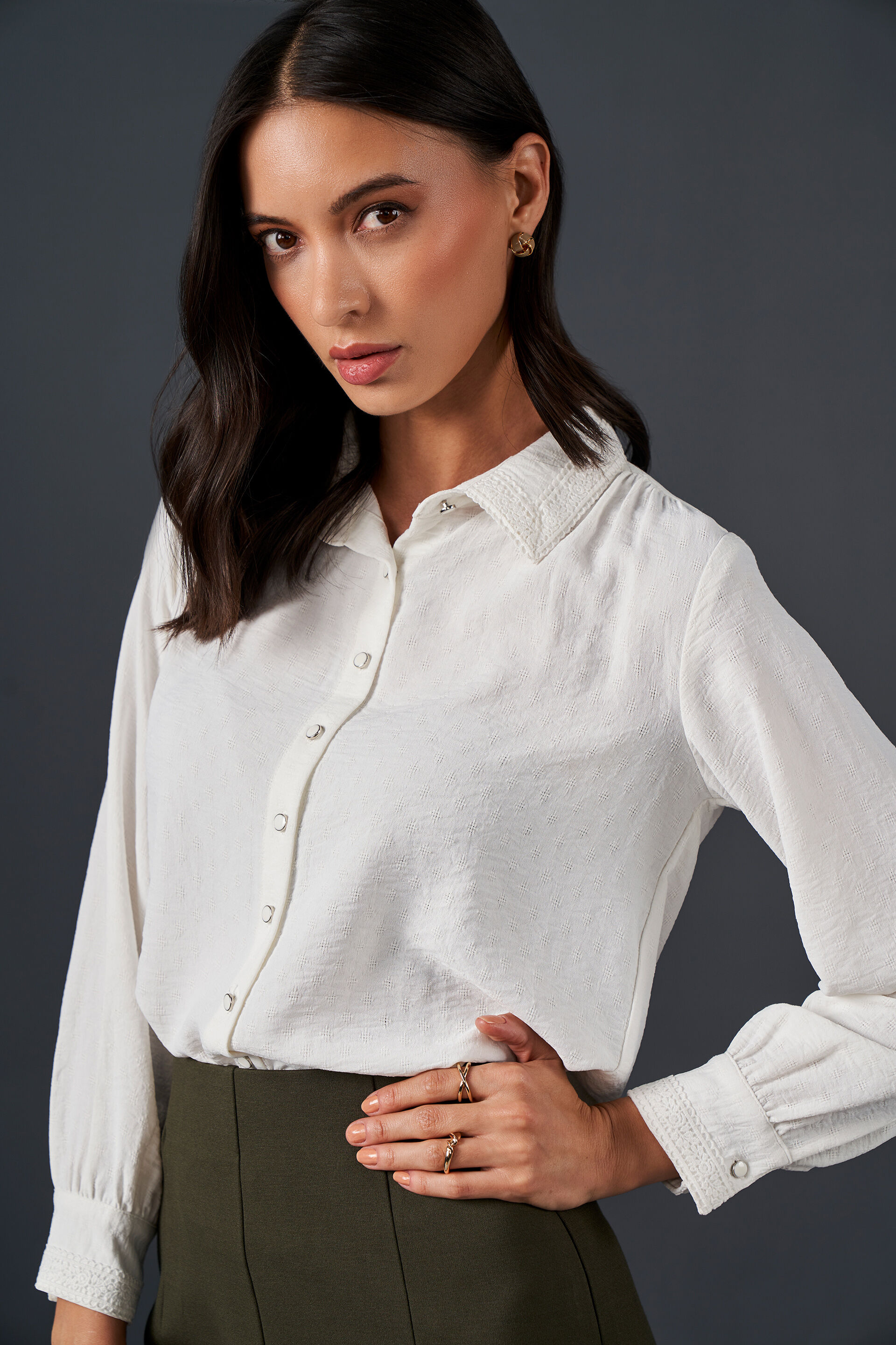 Classic Ivory Shirt, White, image 3