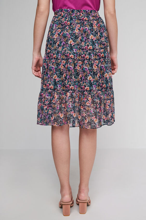 Multi Color Floral Flared Skirt, Multi Color, image 4