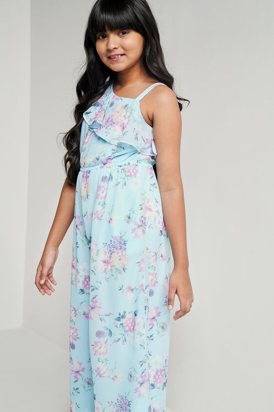 Multi Floral Straight Jump Suit, Multi Color, image 2