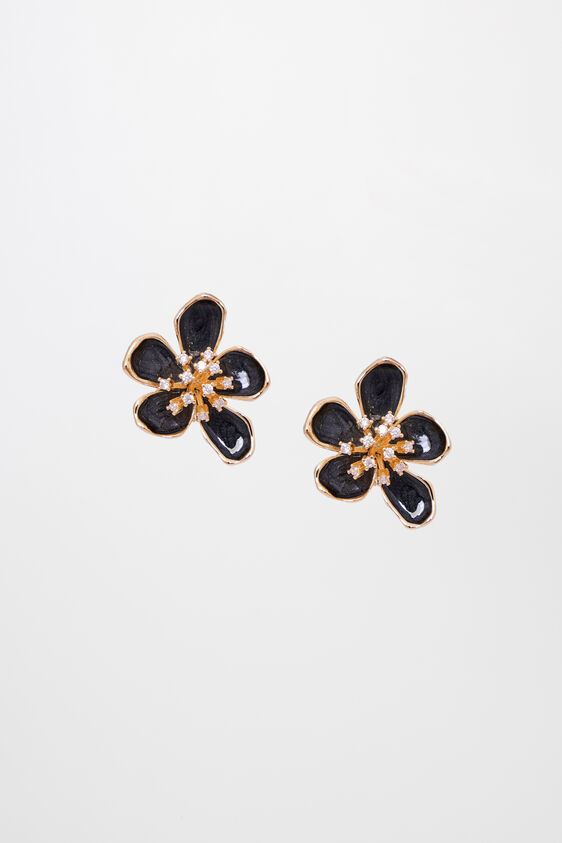 Black Brass Earring, , image 1