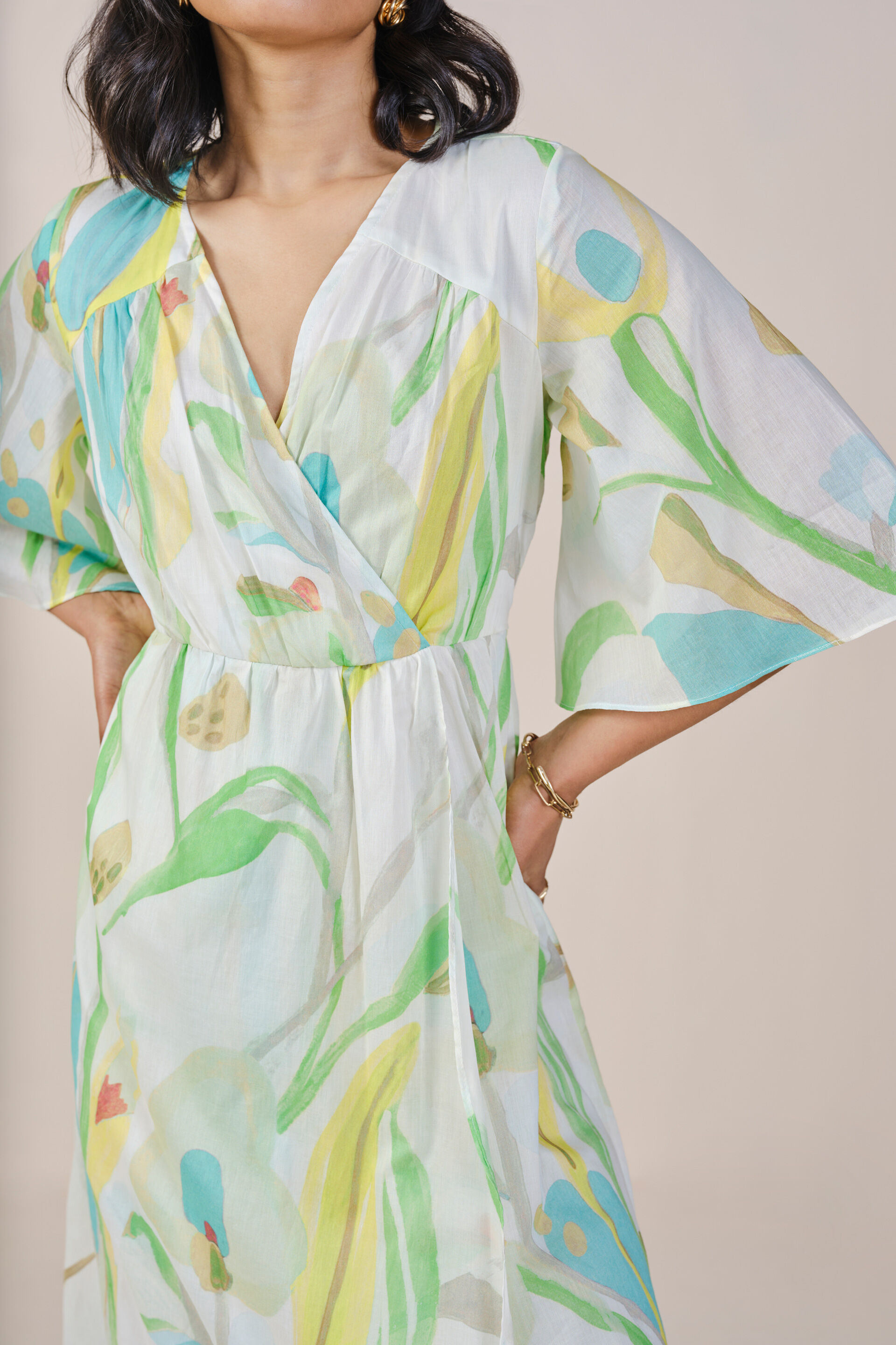 Florallista Dress, Green, image 6