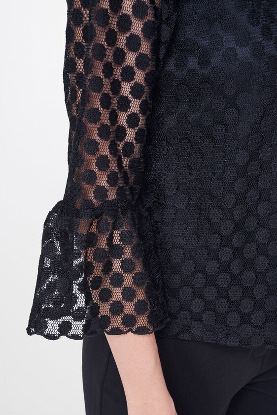 5 - Black Round Neck A-Line Bell Top, image 5