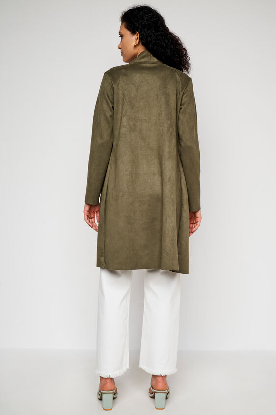 Olive Solid Straight Jacket, Olive, image 5