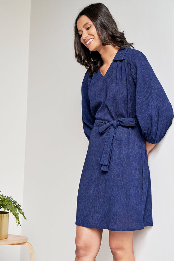 Blue Straight  Dress, Blue, image 3