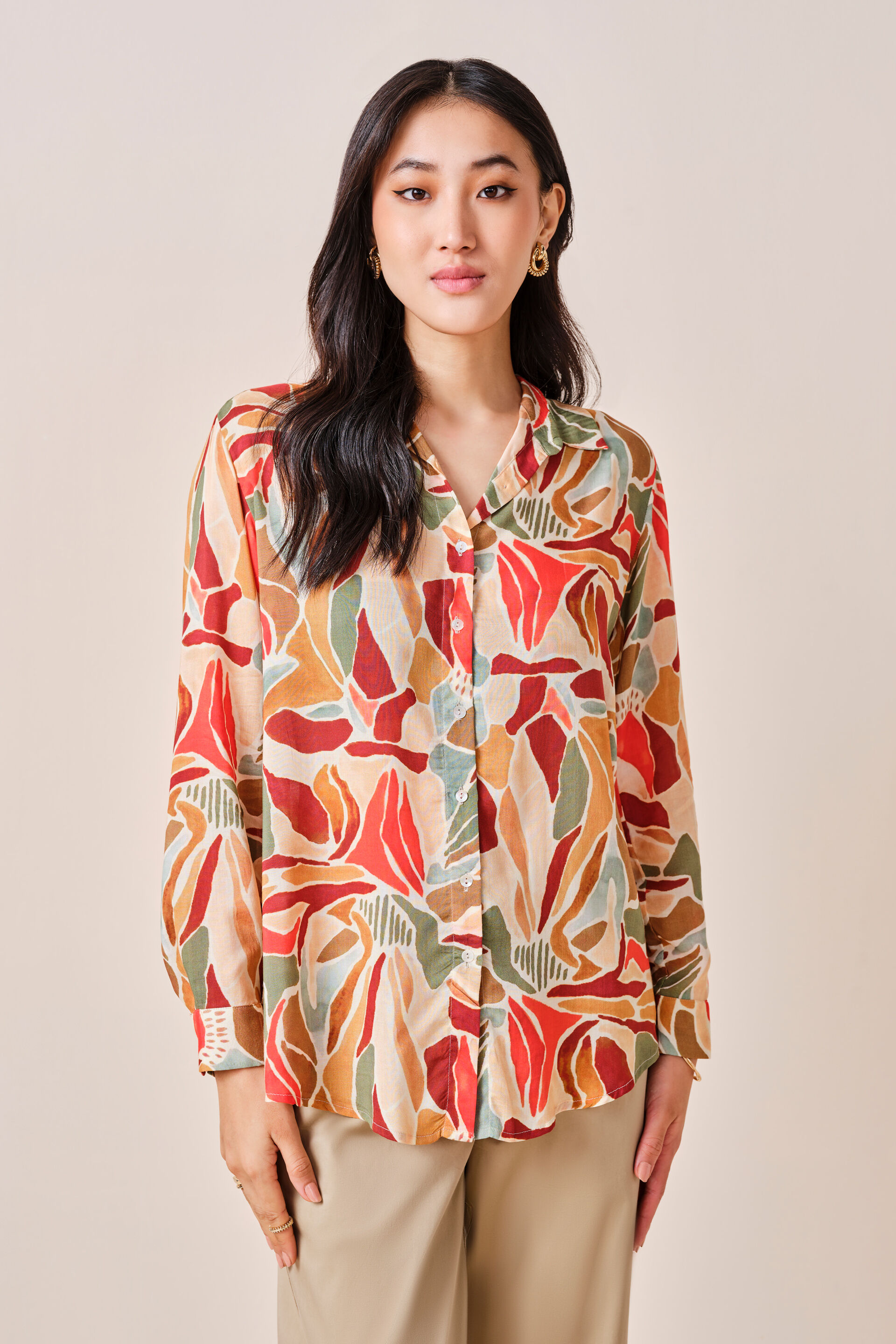 Priscilla Modal Shirt, Yellow, image 1