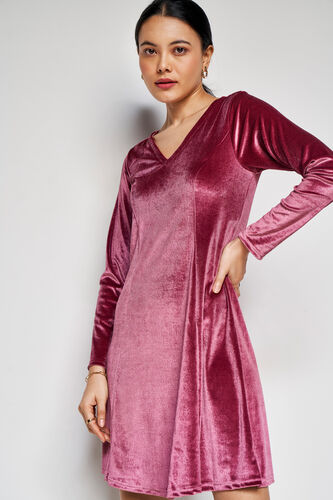 Buttery Fit And Flare Dress, Pink, image 1