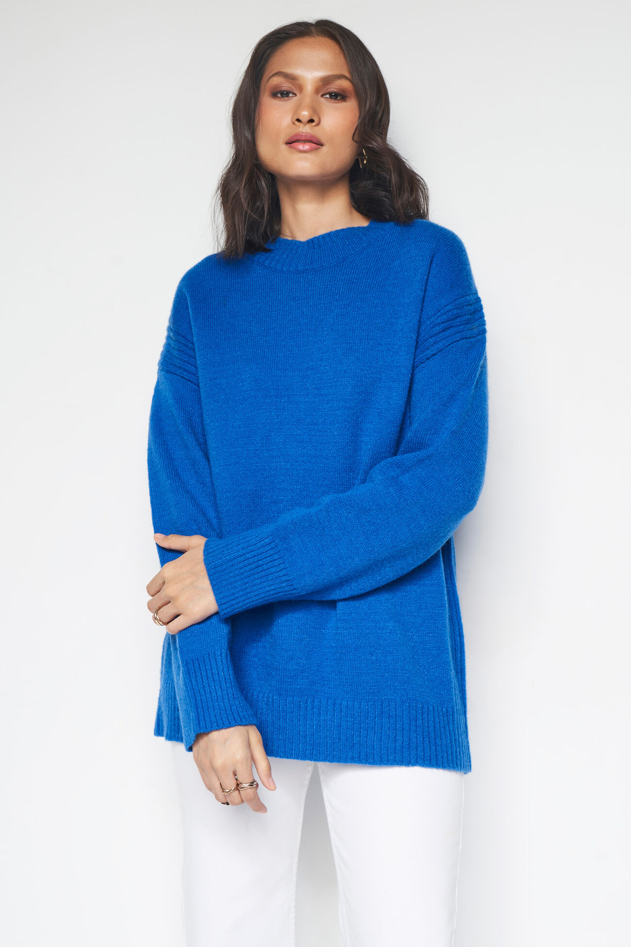 Aspen Over-Sized Sweater, Blue, image 4