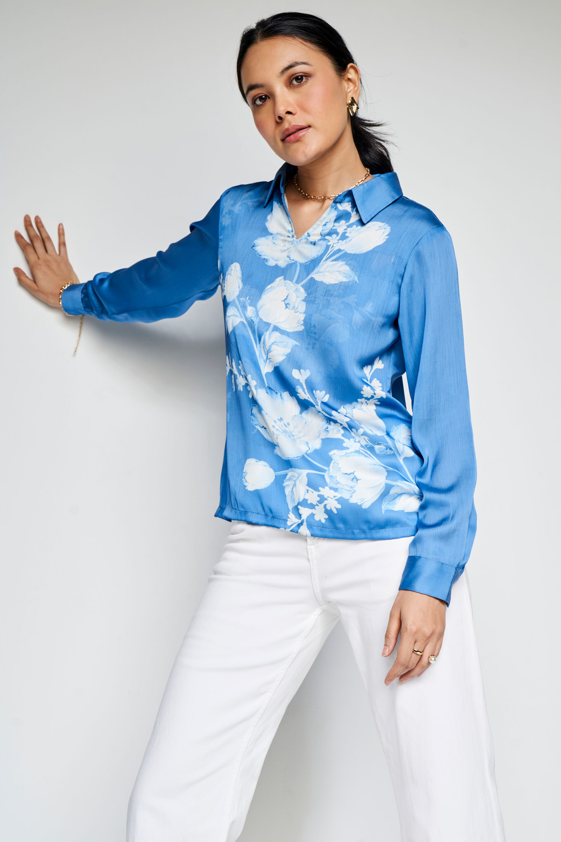 Floral Love Top, Indigo, image 2