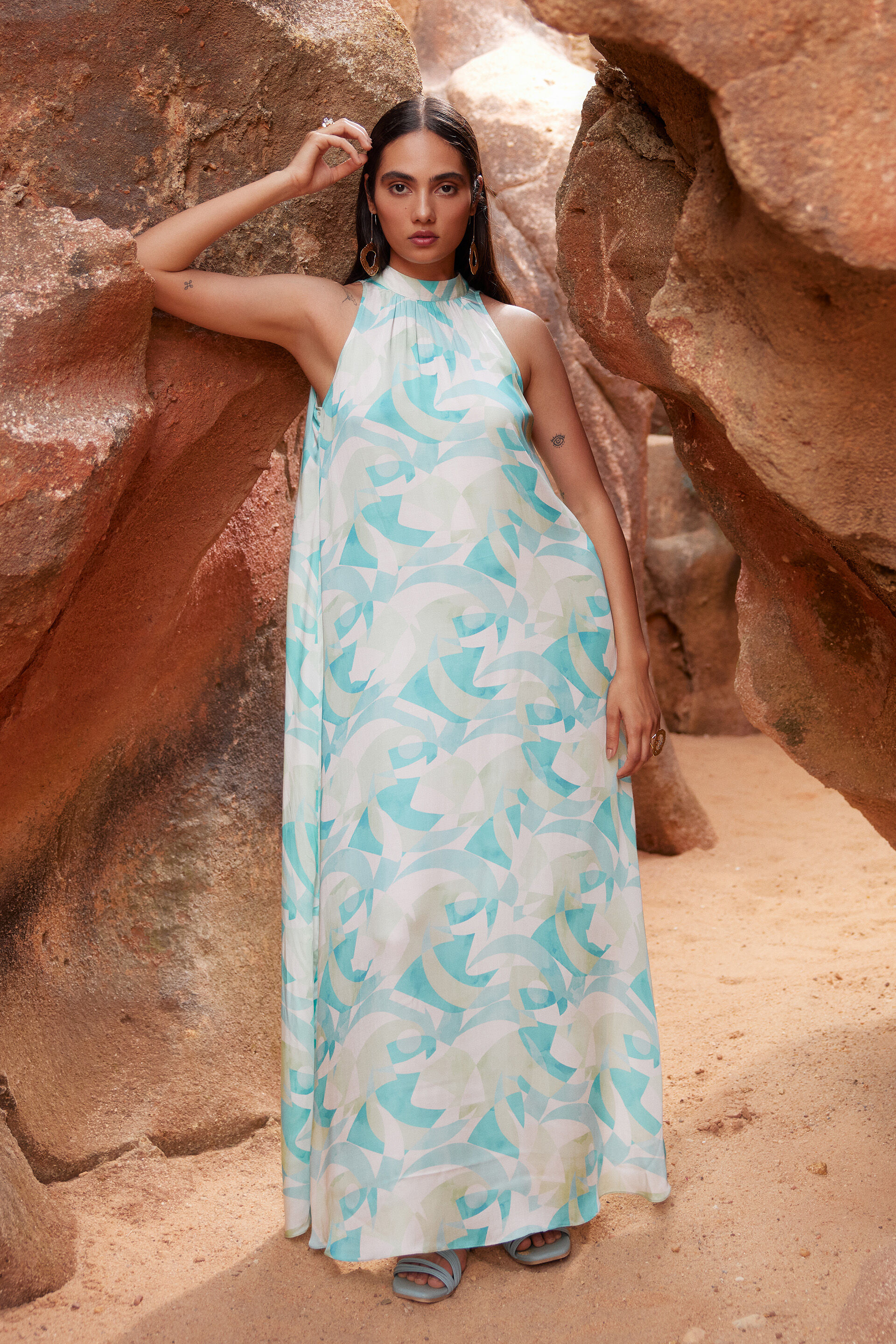 Belize Gown, Blue, image 2