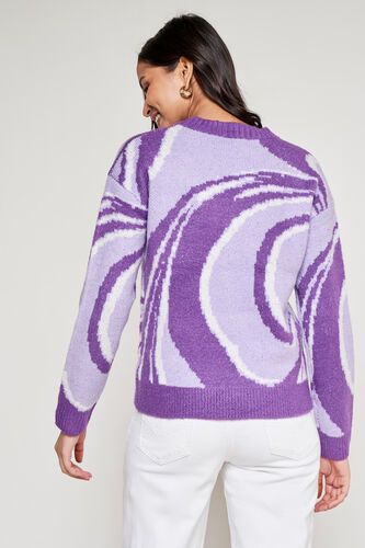 Purple Solid Straight Top, Purple, image 2